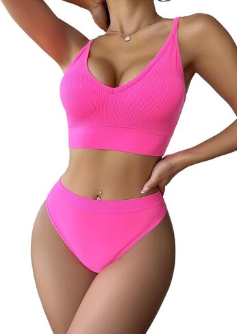 Women's Sports Bra and Panty Wireless Bra and Panty Seamless Underwear Lingerie Set Padding in Saudi Arabia