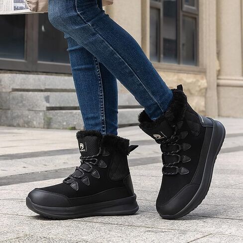 Dannto Womens Winter Snow Boots Warm Fur Lined Ankle Shoes Water Resistant Booties Non Slip Sole in Kuwait
