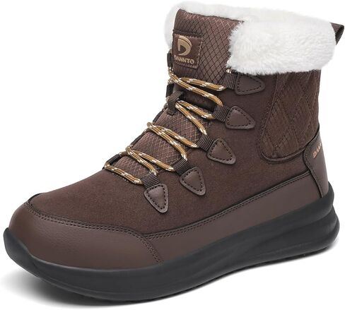 Dannto Womens Winter Snow Boots Warm Fur Lined Ankle Shoes Water Resistant Booties Non Slip Sole in Kuwait