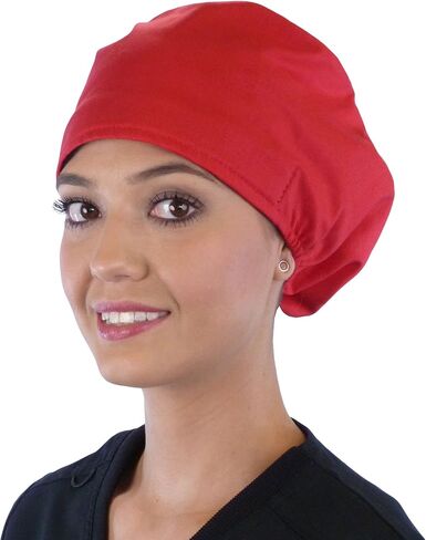 Sparkling EARTH Euro Style Riley Medical Scrub Caps - Flat Front and Roomy Back - Adjustable Cord Lock Closure - Made in USA! in Kuwait