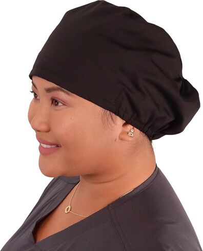 Sparkling EARTH Euro Style Riley Medical Scrub Caps - Flat Front and Roomy Back - Adjustable Cord Lock Closure - Made in USA! in Kuwait