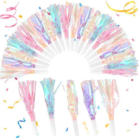Weoxpr 144pcs Two Kinds of Noisemakers Blowouts Party Horns, Bulk Toys, Birthday Party Favors, New Years Party Noisemakers, Party Accessory, Prizes for Kids, Party Whistles and Streamers in Kuwait