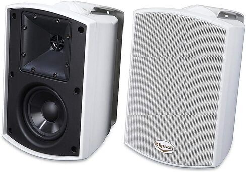 Klipsch AW-400 Indoor/Outdoor Speaker - White & CDT-5650-C II in-Ceiling Speaker - White in Saudi Arabia