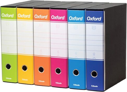حزمة من 6 مسجلات العمود الفقري OXFORD G85 Color MIX 8 سم ESSELTE in Saudi Arabia