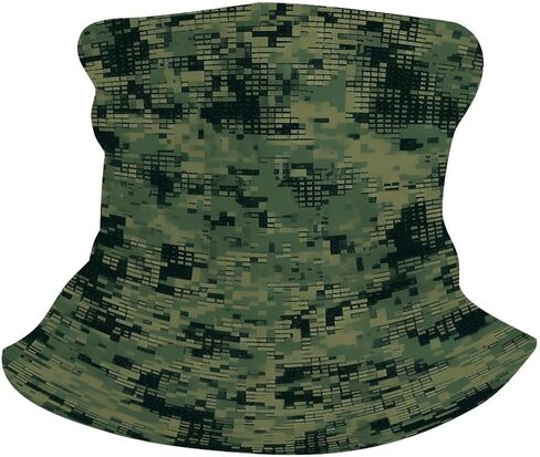 Green Army Digital Camouflage Balaclava UV Protection Face Mask Breathable Neck Gaiter Ski Mask for Men Women Headwear Bandana Elastic Face Scarf in Saudi Arabia