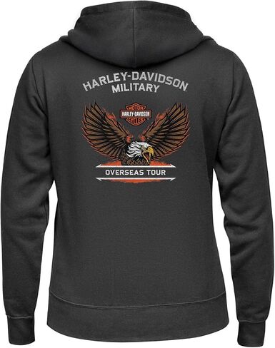 Harley-Davidson Military, Exclusive Military Overseas Tour, Ladies Classic Pullover Hoodie B&S Black in Saudi Arabia
