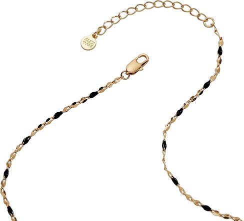 قلادة مضمنة على شكل قطة سماوية من Alex and Ani - مجوهرات سماوية مع قطة سوداء على هلال ذهبي، لونين، خالية من النيكل، قلادة قمر أنيقة للنساء in Kuwait