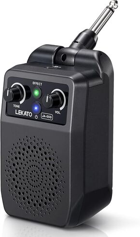 LEKATO Mini Electric Guitar Amp 5W، محمول جيتار أمبير بلوتوث مع 4 تأثيرات مدمجة، تشويه نظيف، أمبير جيتار صغير قابل لإعادة الشحن للتمرين in Kuwait