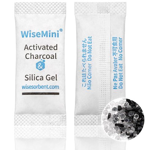 200Pcs 0.5g Desiccant Deodorizer Sachet, High Absorption Capacity for Moisture & Odor, Food Safe Silica Gel & Coconut Shell Activated Carbon Packs for Storage in Saudi Arabia