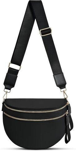 Crossbody Bags For Women,Waterproof Oxford Bum Bag with Adjustable Strap,Large Capacity Travel Purse in Kuwait