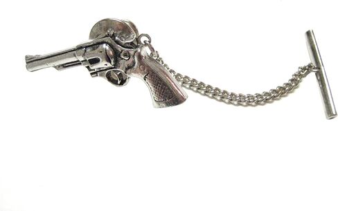 Kiola Designs Modern Pistol Revolver Gun Tie Tack in Saudi Arabia