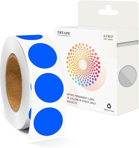 1/2 Inch Round Color Coding Labels (500 Black Dots) - Self-Adhesive Dot Stickers for File Folders, Shipping, Inventory Organization - Bright Color Dots in Saudi Arabia