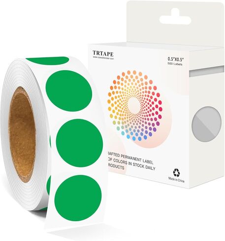 1/2 Inch Round Color Coding Labels (500 Black Dots) - Self-Adhesive Dot Stickers for File Folders, Shipping, Inventory Organization - Bright Color Dots in Saudi Arabia