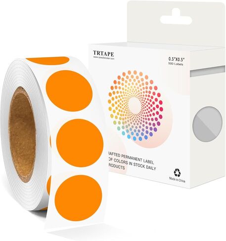 1/2 Inch Round Color Coding Labels (500 Black Dots) - Self-Adhesive Dot Stickers for File Folders, Shipping, Inventory Organization - Bright Color Dots in Saudi Arabia