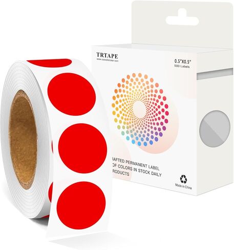1/2 Inch Round Color Coding Labels (500 Black Dots) - Self-Adhesive Dot Stickers for File Folders, Shipping, Inventory Organization - Bright Color Dots in Saudi Arabia