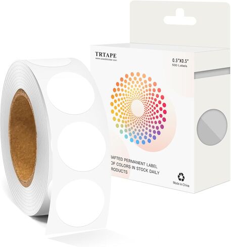 1/2 Inch Round Color Coding Labels (500 Black Dots) - Self-Adhesive Dot Stickers for File Folders, Shipping, Inventory Organization - Bright Color Dots in Saudi Arabia
