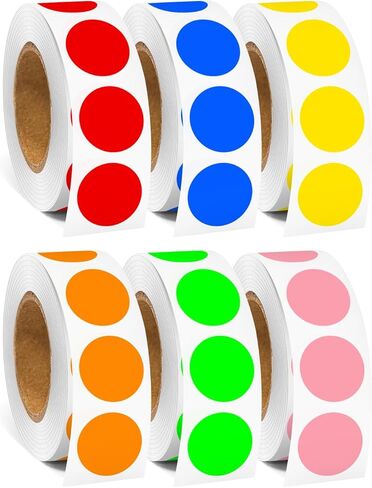 1/2 Inch Round Color Coding Labels (500 Black Dots) - Self-Adhesive Dot Stickers for File Folders, Shipping, Inventory Organization - Bright Color Dots in Saudi Arabia
