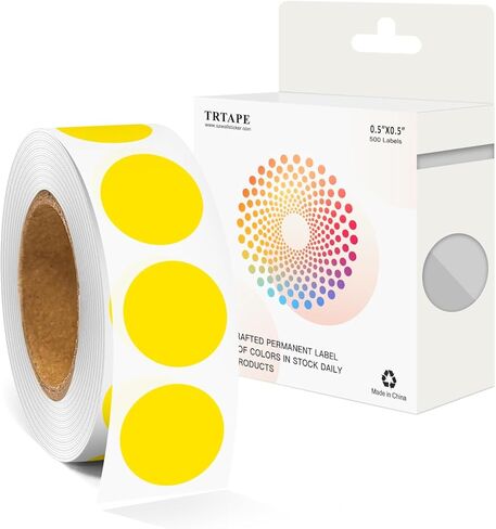 1/2 Inch Round Color Coding Labels (500 Black Dots) - Self-Adhesive Dot Stickers for File Folders, Shipping, Inventory Organization - Bright Color Dots in Saudi Arabia