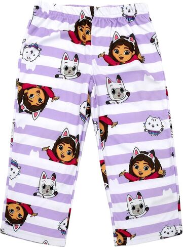 DREAMWORKS GABBY'S DOLLHOUSE Pajamas for Girls, Flannel Coat Style Pj Set, Gabby Dollhouse Pajamas for Kids, Size 4 to 10 in Saudi Arabia