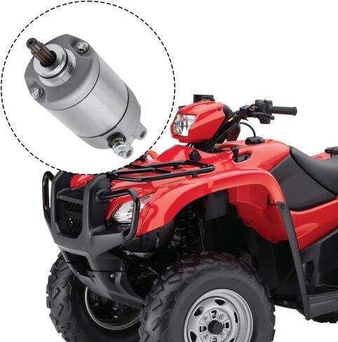 محرك تشغيل كهربائي Riloer، متوافق مع محرك Honda TRX400FW FourTrax Foreman 4x4 395cc 1995-2003، 31200-HM7-003، 31200-HM7-A41، ترس 10 أسنان، فضي قطعة واحدة in Saudi Arabia