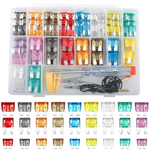 306PCS Car Fuses Assortment Kit,Mixed Vehicle Blade Fuses with Circuit Tester,Standard & Mini & Low Profile Mini Fuse (2A 5A 7.5A 10A 15A 20A 25A 30A 35A) Car Fuse Kit for RV,Auto,SUV,Truck in Saudi Arabia