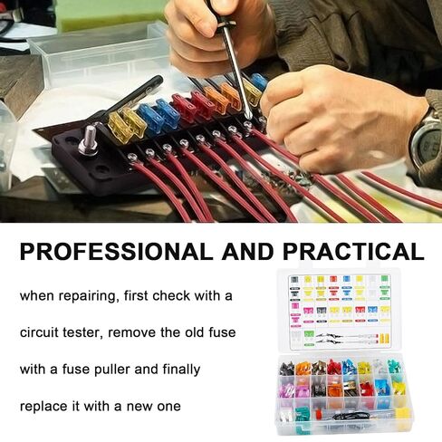306PCS Car Fuses Assortment Kit,Mixed Vehicle Blade Fuses with Circuit Tester,Standard & Mini & Low Profile Mini Fuse (2A 5A 7.5A 10A 15A 20A 25A 30A 35A) Car Fuse Kit for RV,Auto,SUV,Truck in Saudi Arabia