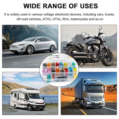 306PCS Car Fuses Assortment Kit,Mixed Vehicle Blade Fuses with Circuit Tester,Standard & Mini & Low Profile Mini Fuse (2A 5A 7.5A 10A 15A 20A 25A 30A 35A) Car Fuse Kit for RV,Auto,SUV,Truck in Saudi Arabia