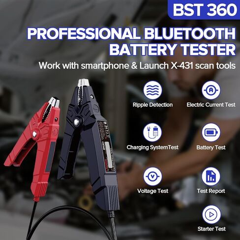 2026 إطلاق جهاز اختبار بطارية السيارة BST360 6V 12V المحدث، جهاز اختبار حمل بطارية بلوتوث، محلل نظام الشحن لنظام Android/iPhone/Launch X431، 100-2000 CCA المولد الفولتميتر in Kuwait