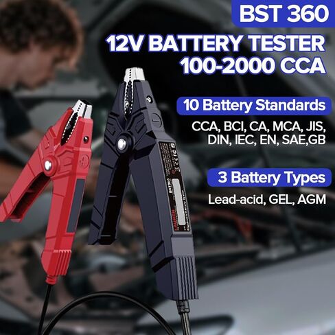 2026 إطلاق جهاز اختبار بطارية السيارة BST360 6V 12V المحدث، جهاز اختبار حمل بطارية بلوتوث، محلل نظام الشحن لنظام Android/iPhone/Launch X431، 100-2000 CCA المولد الفولتميتر in Kuwait