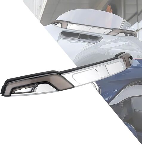 HDBUBALUS دراجة نارية LED الزجاج الأمامي تقليم ضوء تشغيل بدوره أضواء الإشارة مناسبة ل Harley Touring Electra Glide Street Glide Ultra Limited وTri Glide 2014-2025 (مبيت أسود) in Kuwait