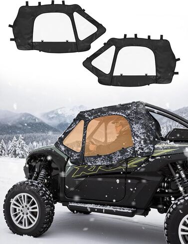أبواب علوية ناعمة متوافقة مع Kawasaki Teryx KRX 1000 2020-2026، حاوية كابينة UTV مقاومة للماء تحافظ على الجفاف والدفء، تركيب النافذة العلوية بدون أدوات، استبدال OEM 99994-1298 in Saudi Arabia