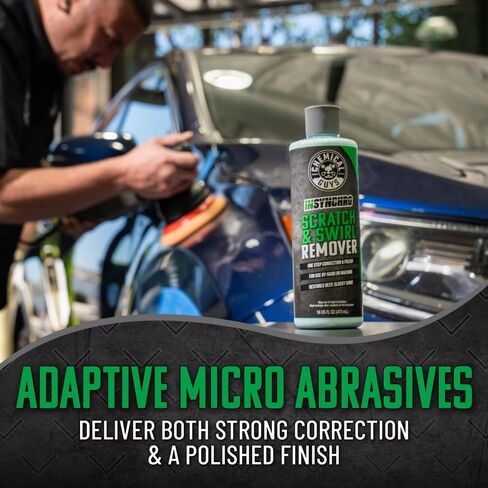 Chemical Guys Insynchro Scratch & Swirl Remover - One Step Compound & Polish for Paint Correction - Removes Fine Scratches, Swirls & Oxidation from Cars, Trucks, SUVs, Motorcycles & More, 16 oz in Saudi Arabia