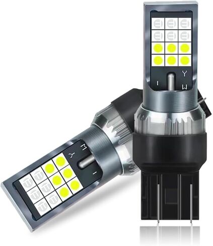2PCS T20 led Lights Color Change Blue to White for Replace Twilight Front Park Light Day Running Light 7440 Led Bulb 7441 7443 7444 W21W for Tail Reverse Light in Saudi Arabia