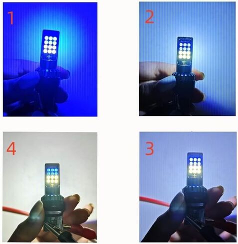 2PCS T20 led Lights Color Change Blue to White for Replace Twilight Front Park Light Day Running Light 7440 Led Bulb 7441 7443 7444 W21W for Tail Reverse Light in Saudi Arabia