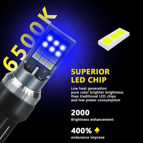 2PCS T20 led Lights Color Change Blue to White for Replace Twilight Front Park Light Day Running Light 7440 Led Bulb 7441 7443 7444 W21W for Tail Reverse Light in Saudi Arabia