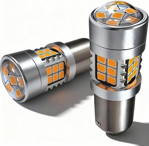 1157 لمبات LED، أكثر سطوعًا بنسبة 400% مع 30 قطعة من رقائق وعدسة LED، 7528 2057 2357 بديلة لمصابيح الفرامل الخلفية، قطعتان in Kuwait