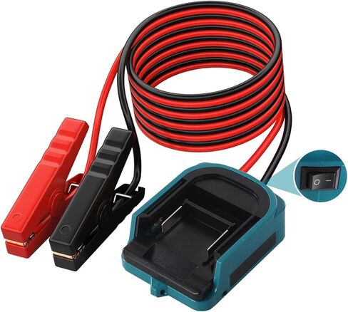 طقم كابل القفز مع مفتاح لبطارية De.Walt 18/20V، كابل معزز 12AWG 5.9Ft لدراجة نارية السيارة، متوافق مع DCB182 DCB183 DCB200 إلخ. in Kuwait