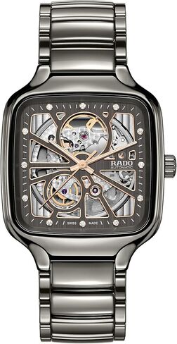 Rado -New True Square-Unisex-Swiss Automatic Watch-Plasma High-Tech Ceramic-Sapphire Crystal -38mm in Saudi Arabia