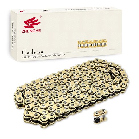 Gold 520 X-Ring Motorcycle Chain 114 Links with Connecting Master Link 520H Heavy Duty Drive Chain for Motorcycle Bicycle Go Kart Mini Trail Bike in Saudi Arabia