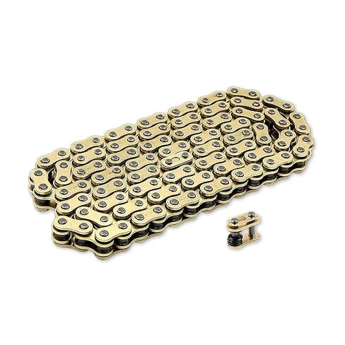 Gold 520 X-Ring Motorcycle Chain 114 Links with Connecting Master Link 520H Heavy Duty Drive Chain for Motorcycle Bicycle Go Kart Mini Trail Bike in Saudi Arabia
