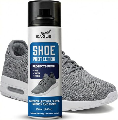 Eagle Best White Shoe Protector Spray – Shoe Protectant for Sneakers, Leather, Suede, Nubuck, Canvas & Mesh, Dirt & Water Resistant Shoe Guard Spray, 250mL in Saudi Arabia