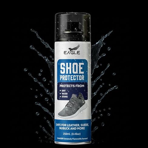 Eagle Best White Shoe Protector Spray – Shoe Protectant for Sneakers, Leather, Suede, Nubuck, Canvas & Mesh, Dirt & Water Resistant Shoe Guard Spray, 250mL in Saudi Arabia