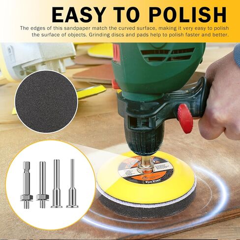 طقم تلميع قرص الصنفرة 215 قطعة مقاس 3 بوصات، طقم ترميم المصابيح الأمامية، وسادات صنفرة بخطاف وحلقة - 60 إلى 10000 حبيبة من ورق الصنفرة الجاف الرطب، مرفق صنفرة الحفر للسيارات والخشب والمعادن in Kuwait