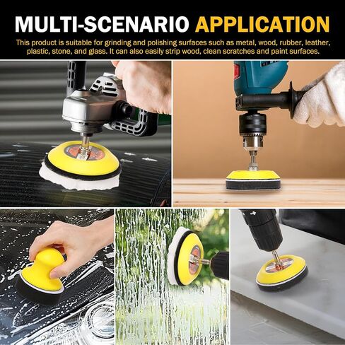 طقم تلميع قرص الصنفرة 215 قطعة مقاس 3 بوصات، طقم ترميم المصابيح الأمامية، وسادات صنفرة بخطاف وحلقة - 60 إلى 10000 حبيبة من ورق الصنفرة الجاف الرطب، مرفق صنفرة الحفر للسيارات والخشب والمعادن in Kuwait