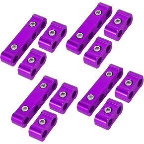 4 Set 8mm Car Engine Spark Plug Wire Separator Looms Divider Organizer Clamp Aluminum Alloy Purple Auto Replacement Parts in Saudi Arabia