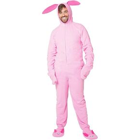 بدلة INTIMO A Christmas Story الرجالية Ralphie Deranged Pink Bunny البدلة ذات القلنسوة in Kuwait