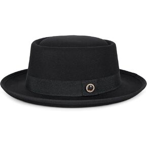 قبعات FADACHY فيدورا للرجال والنساء قبعة فطيرة لحم الخنزير المسطحة قبعات بنما ذات حافة واسعة in Kuwait