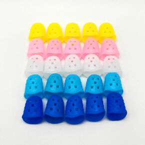 25 Pack Silicone Finger Protection Covers for Sewing Page Turning Counting Money Guitar Painting Carving 5 Colors in Saudi Arabia