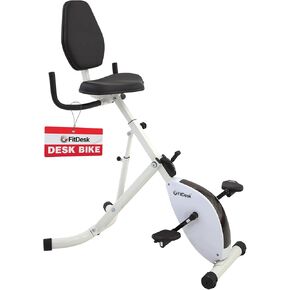 FitDesk Desk Bike 3.0 - Folding Exercise Bike for Work from Home Fitness, Stationary Bike and Desk Exercise Equipment with Built-in Tablet Holder, Bike Desk Workout Equipment, Fully Adjustable & Lightweight in Kuwait
