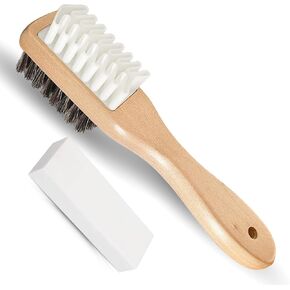 Suede Brush and Eraser, Suede Shoe Cleaner with Crepe & Brass Bristle Brush and Suede Eraser, Safe Effectively Solves Stubborn Stains on Sneaker Leather, Suede, Nubuck Care in Saudi Arabia